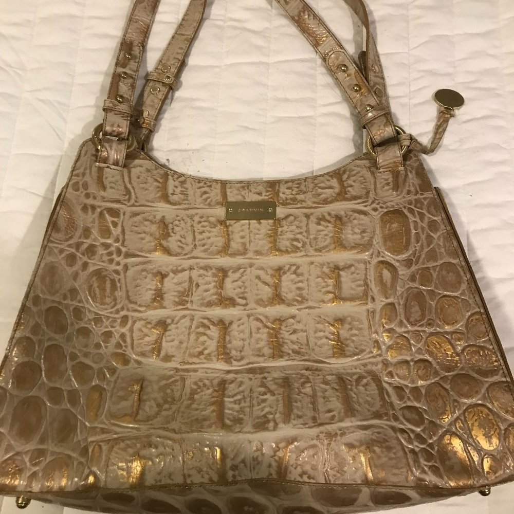 Brahmin Juliana, Champagne, Orinoco, shoulder bag